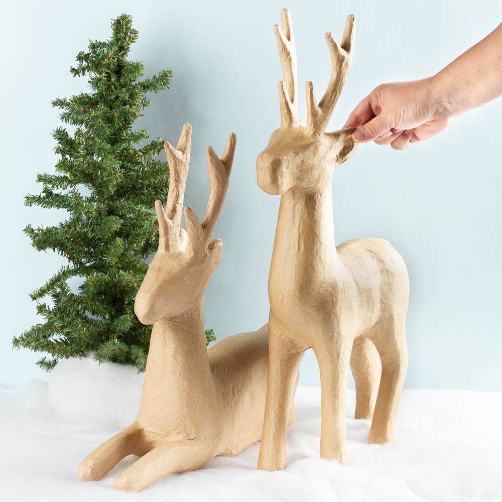 Paper Mache Large Deer (Set/2)