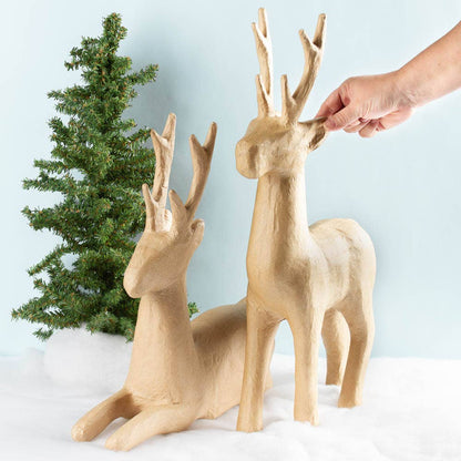 Paper Mache Large Deer (Set/2)