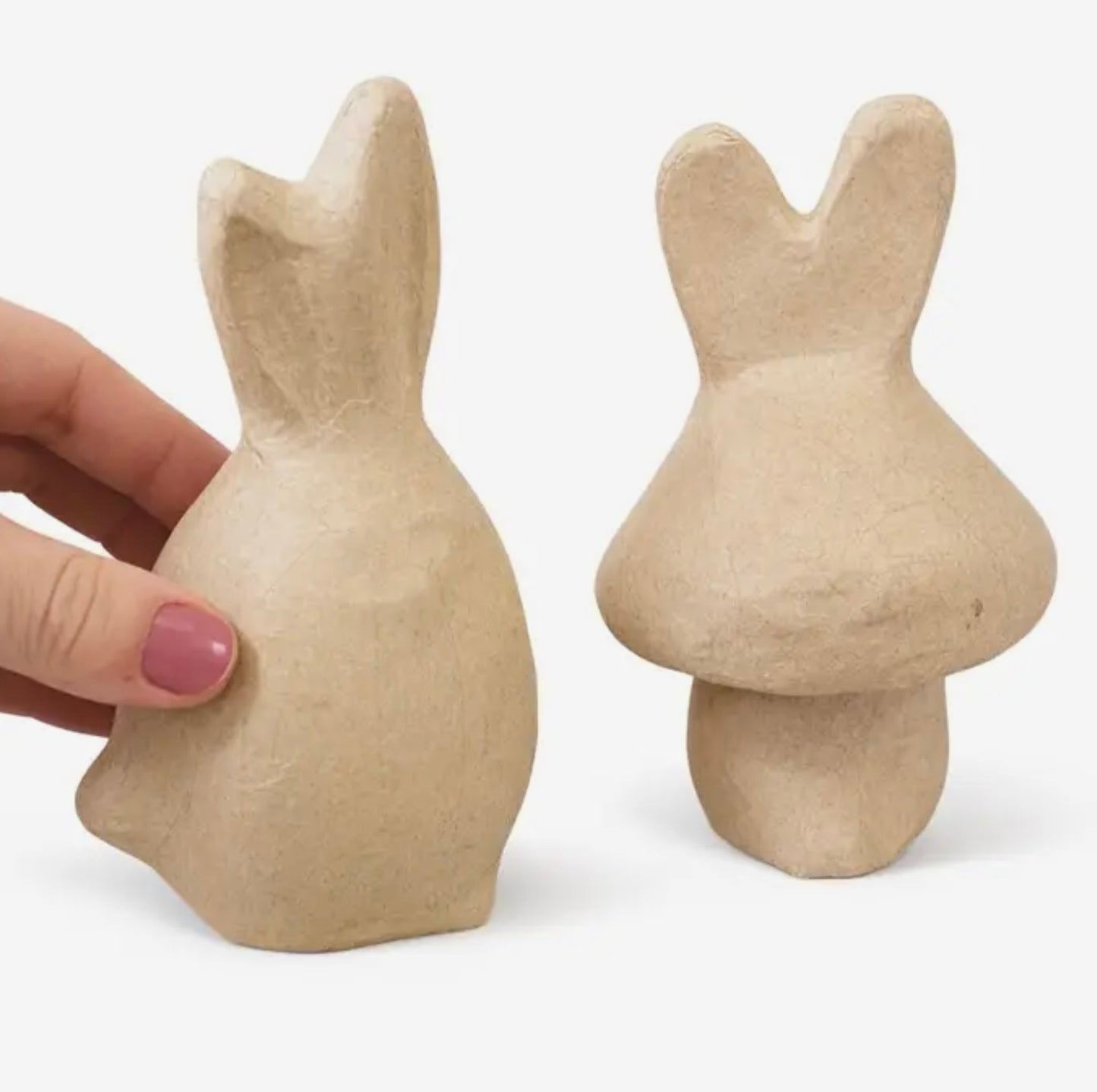 Paper Mache Puffy Bunny Rabbits