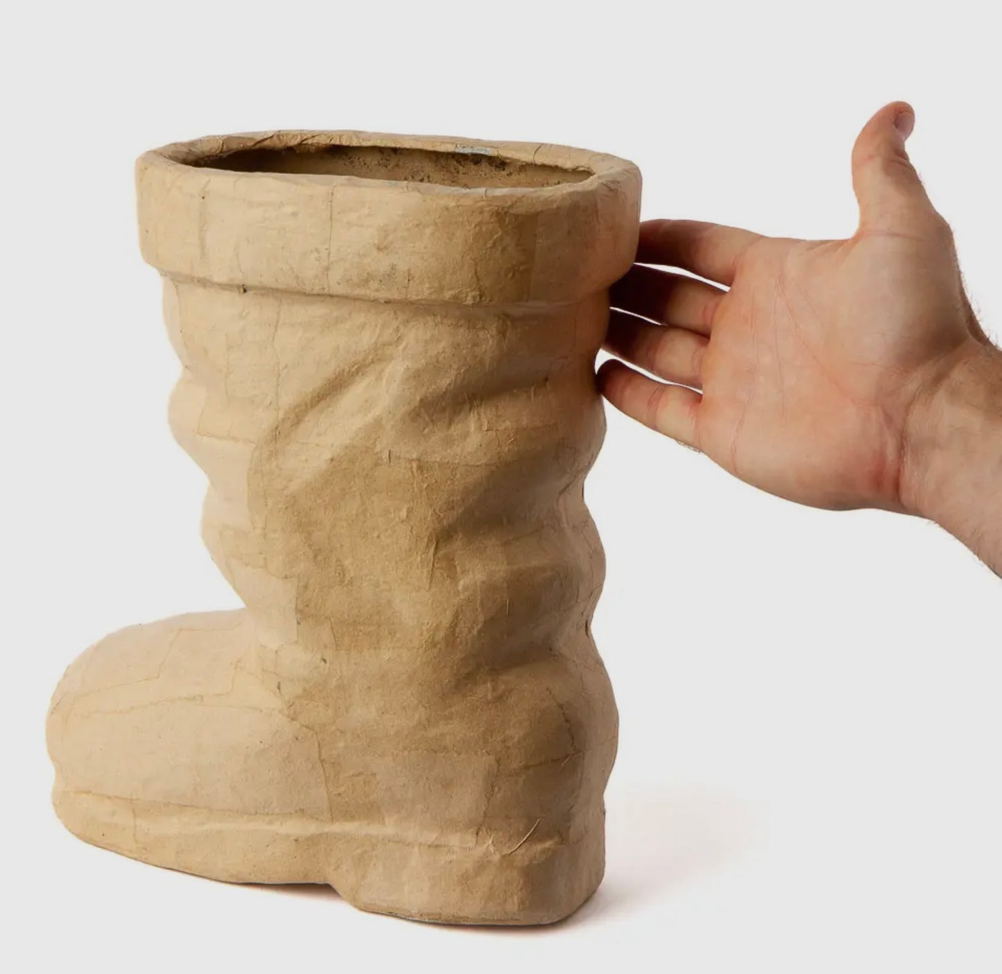 Paper Mache Santa Boot 11 1/2”