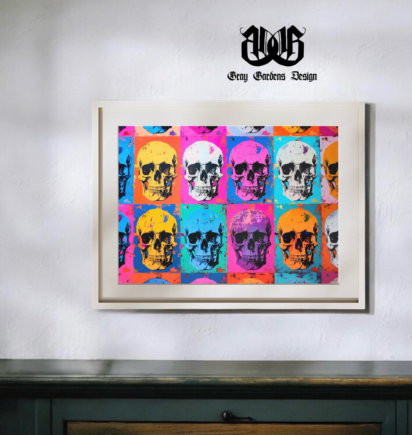 Pop Art Skulls Decoupage Paper