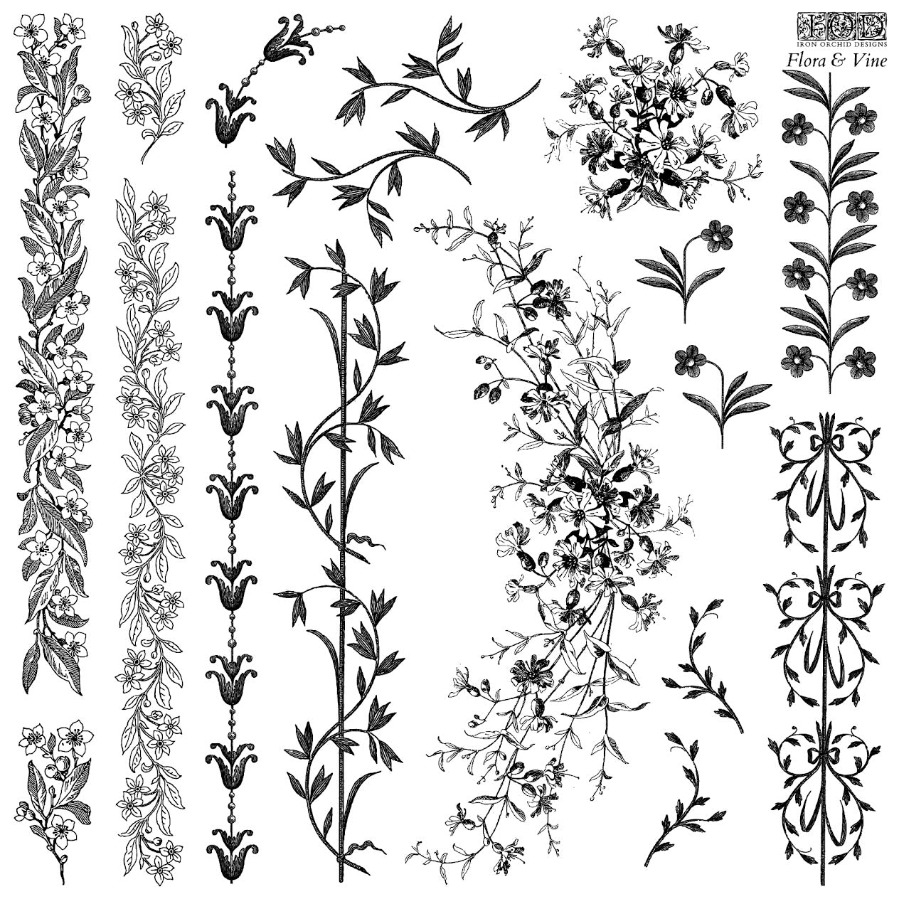 Flora & Vine IOD Stamp
