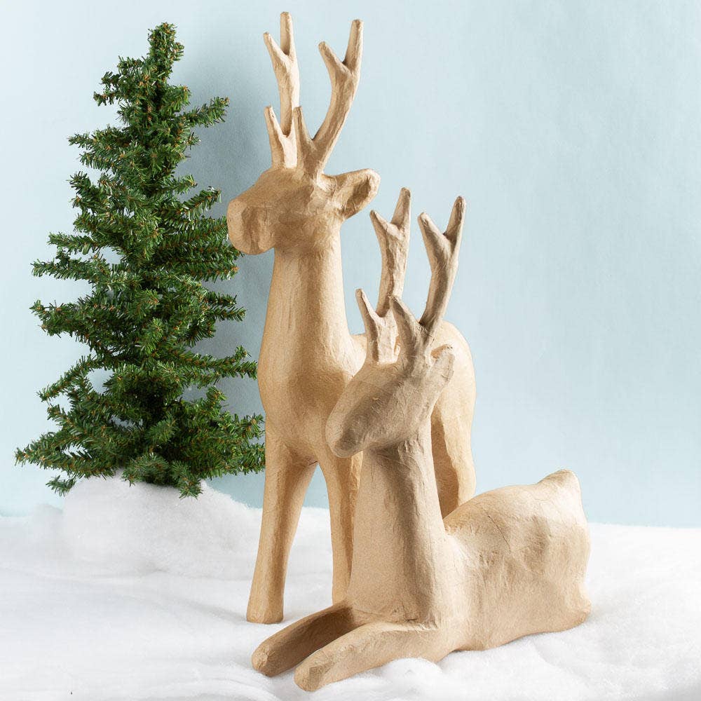 Paper Mache Large Deer (Set/2)