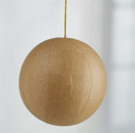 Paper Mache 3” Ball Ornament