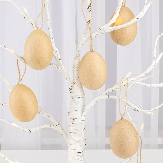 Paper Mache Egg Ornament 2-1/4”