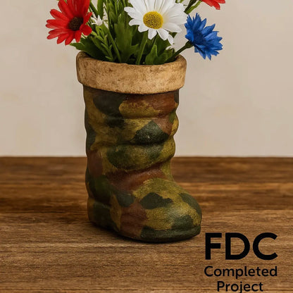 Paper Mache Santa Boot 11 1/2”