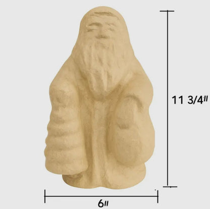 Paper Mache Old World Santa 11 3/4”