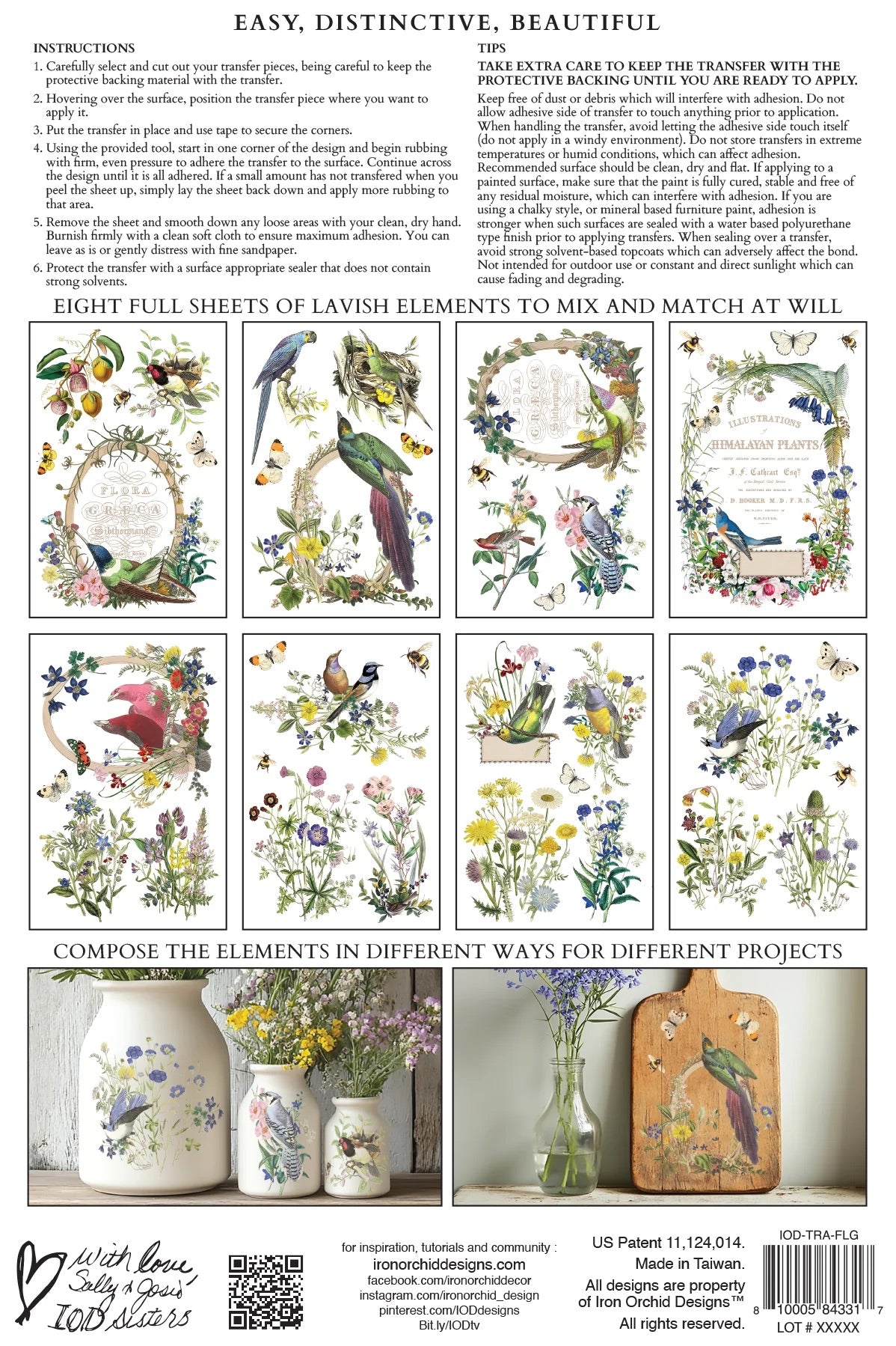 Flora Greco IOD Transfer 8x12 Pad