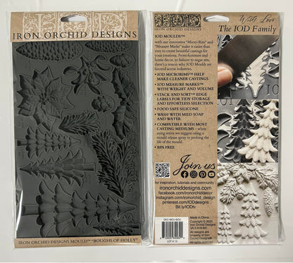 Boughs of Holly 6x10 IOD Mould