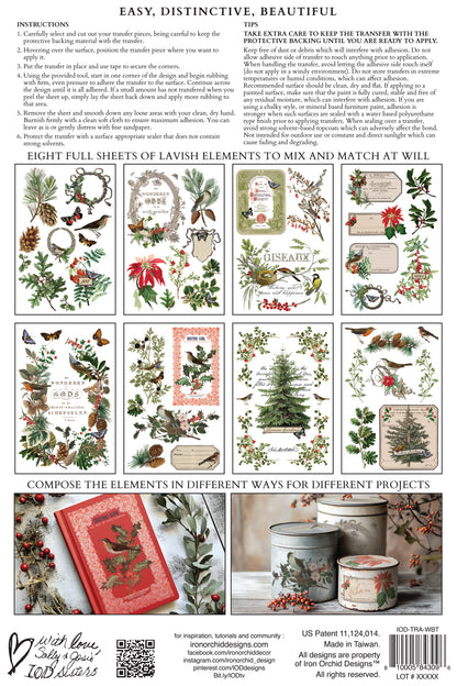 Winter Botanist IOD 8x12 Transfer Pad