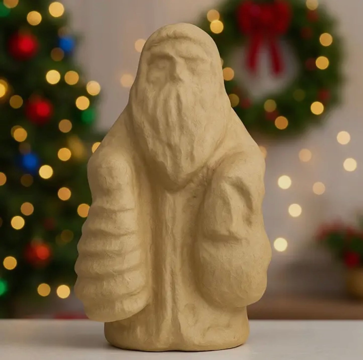 Paper Mache Old World Santa 11 3/4”