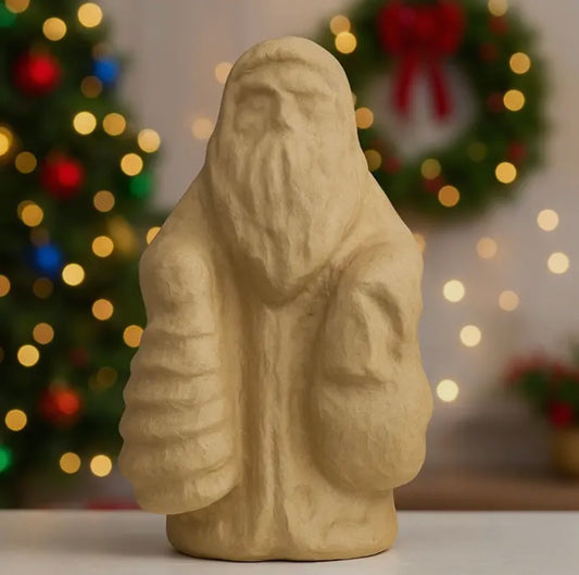Paper Mache Old World Santa 11 3/4”