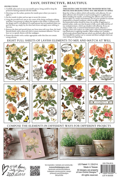 By Any Other Name IOD Transfer 8x12 Pad