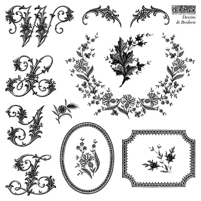 Dessins de Broderie IOD 6x6 Stamp Set