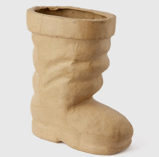 Paper Mache Santa Boot 11 1/2”