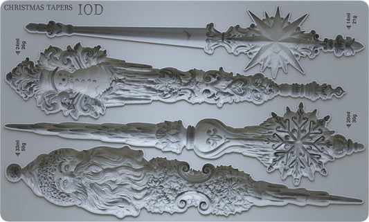 Christmas Tapers IOD Mould