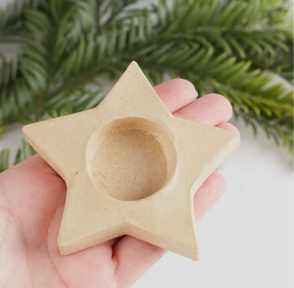 Paper Mache Star Tealight Candle Holder