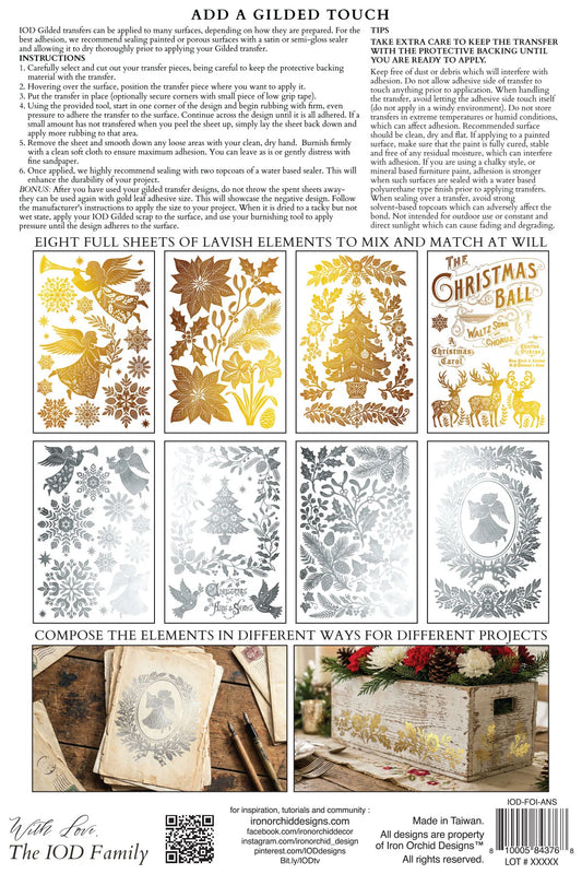 Angels Sing IOD Foil Transfer 8x12 Pad
