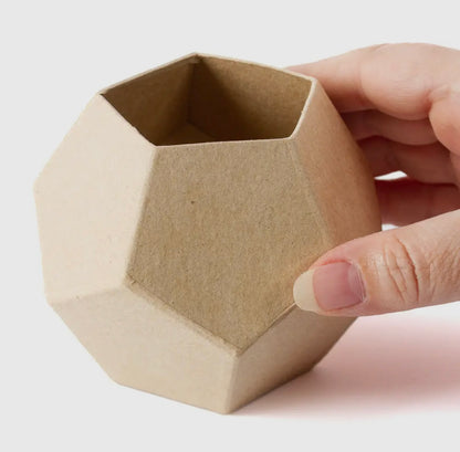 Paper Mache Geometric Vase