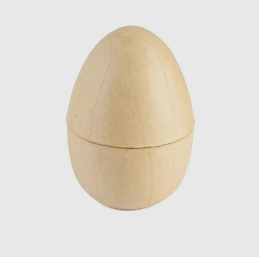 Paper Mache Fillable Egg 5”x3.5”