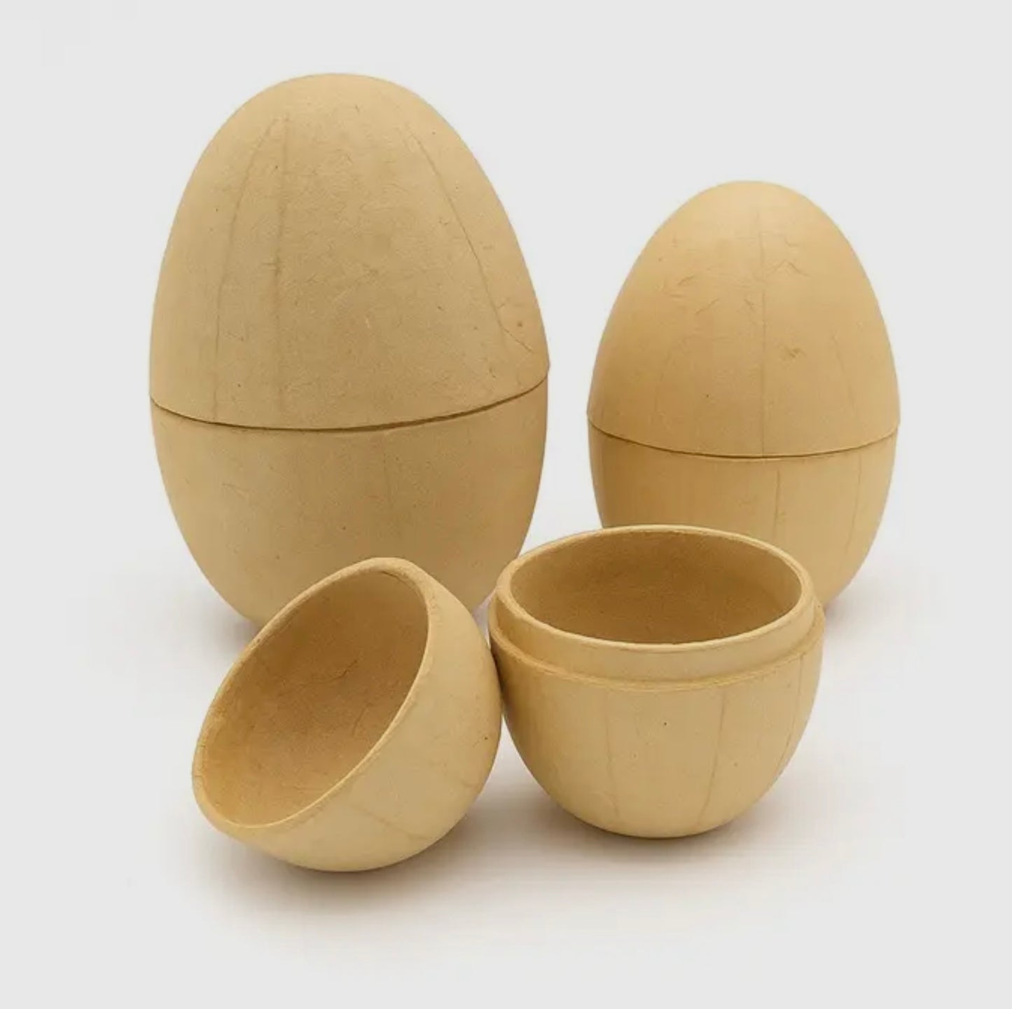 Paper Mache Set/3 Fillable Eggs