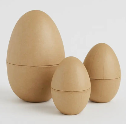Paper Mache Set/3 Fillable Eggs