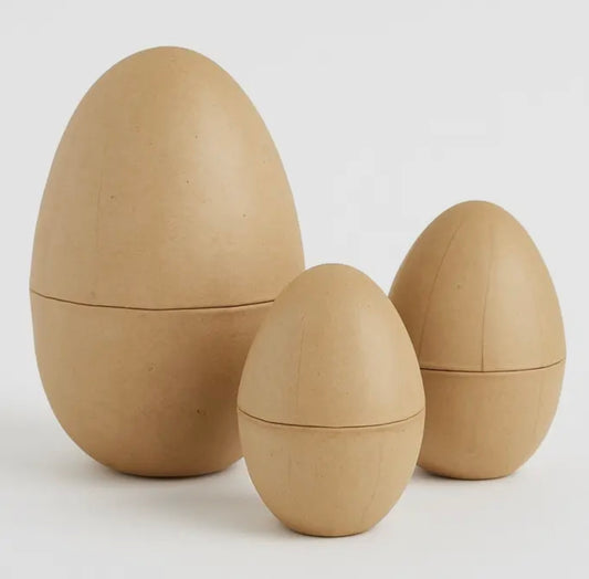 Paper Mache Set/3 Fillable Eggs