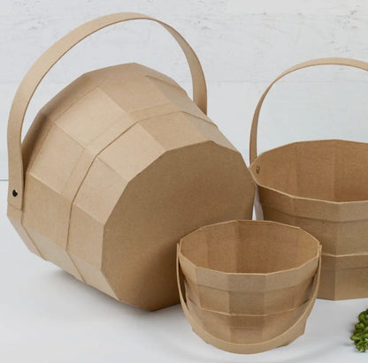 Paper Mache Set/3 Nested Baskets