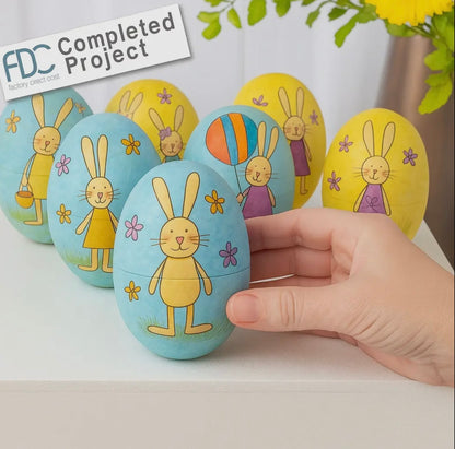 Paper Mache Fillable Egg 5”x3.5”