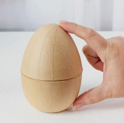 Paper Mache Fillable Egg 5”x3.5”