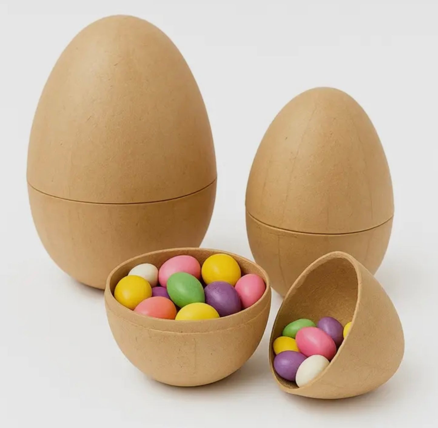 Paper Mache Set/3 Fillable Eggs