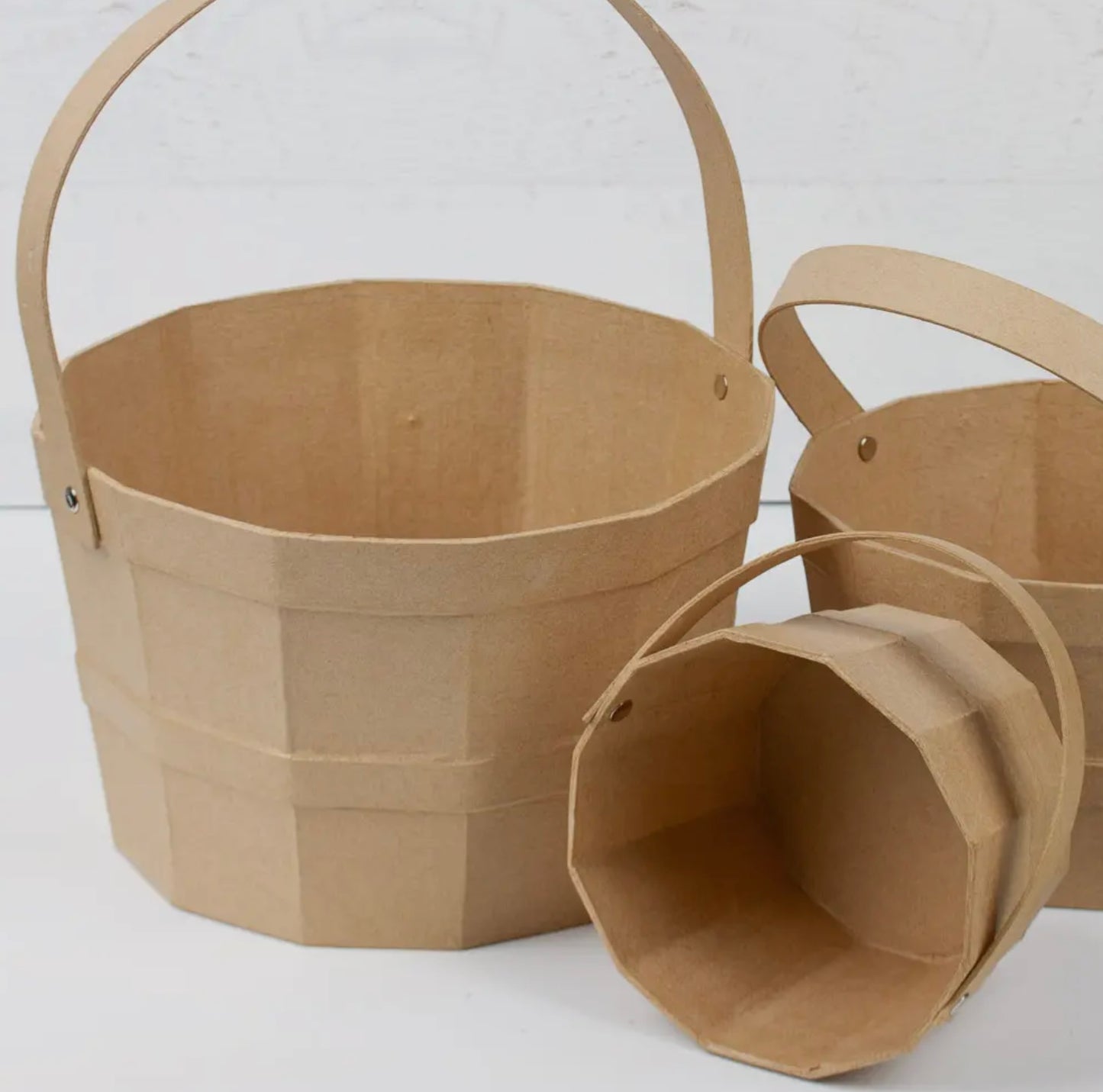 Paper Mache Set/3 Nested Baskets