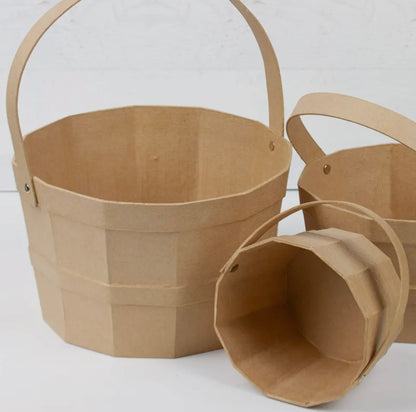 Paper Mache Set/3 Nested Baskets