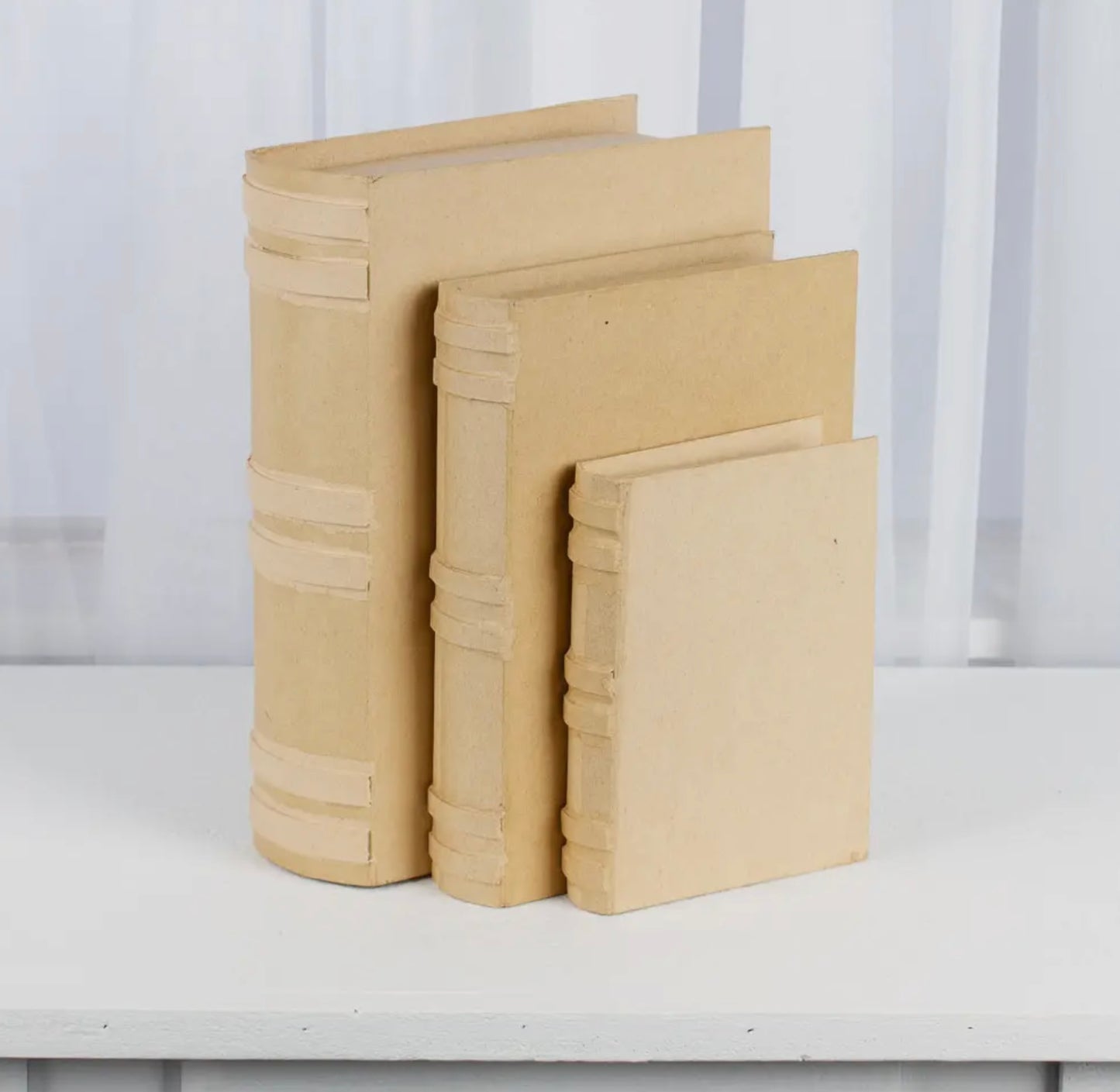Paper Mache Set/3 Book Shape Boxes