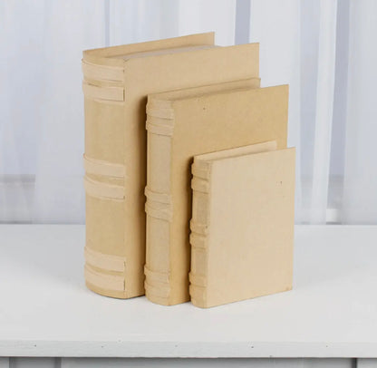 Paper Mache Set/3 Book Shape Boxes