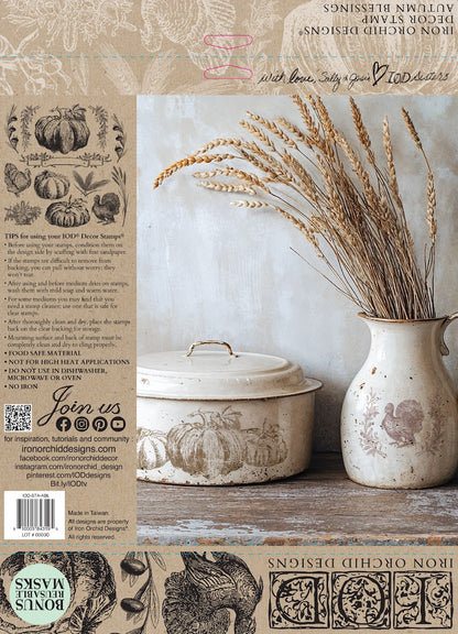 Autumn Blessings IOD Stamp
