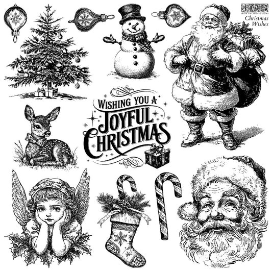 Christmas Wishes IOD Stamp