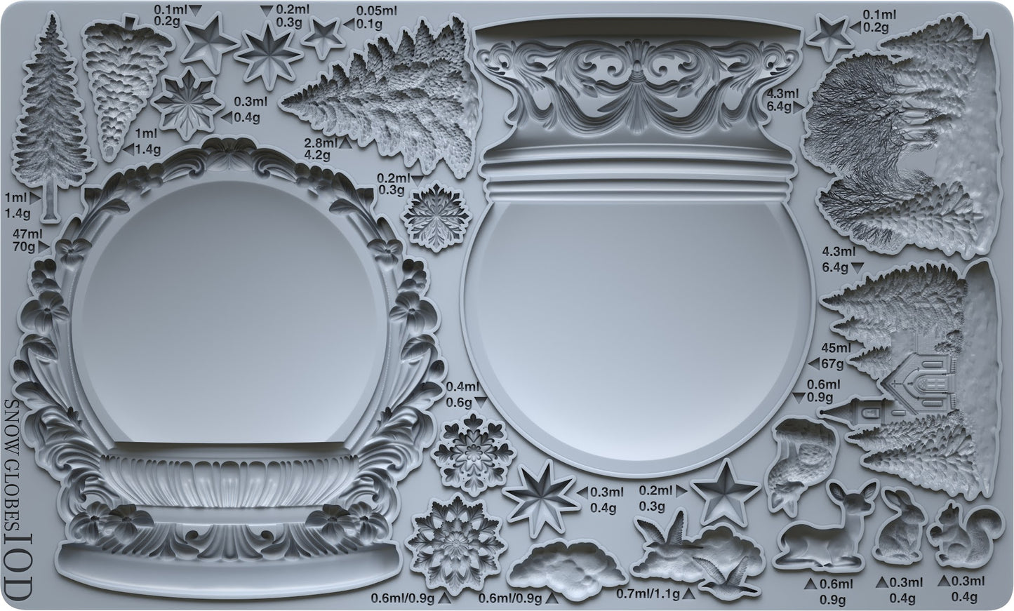 Snow Globes IOD Mould