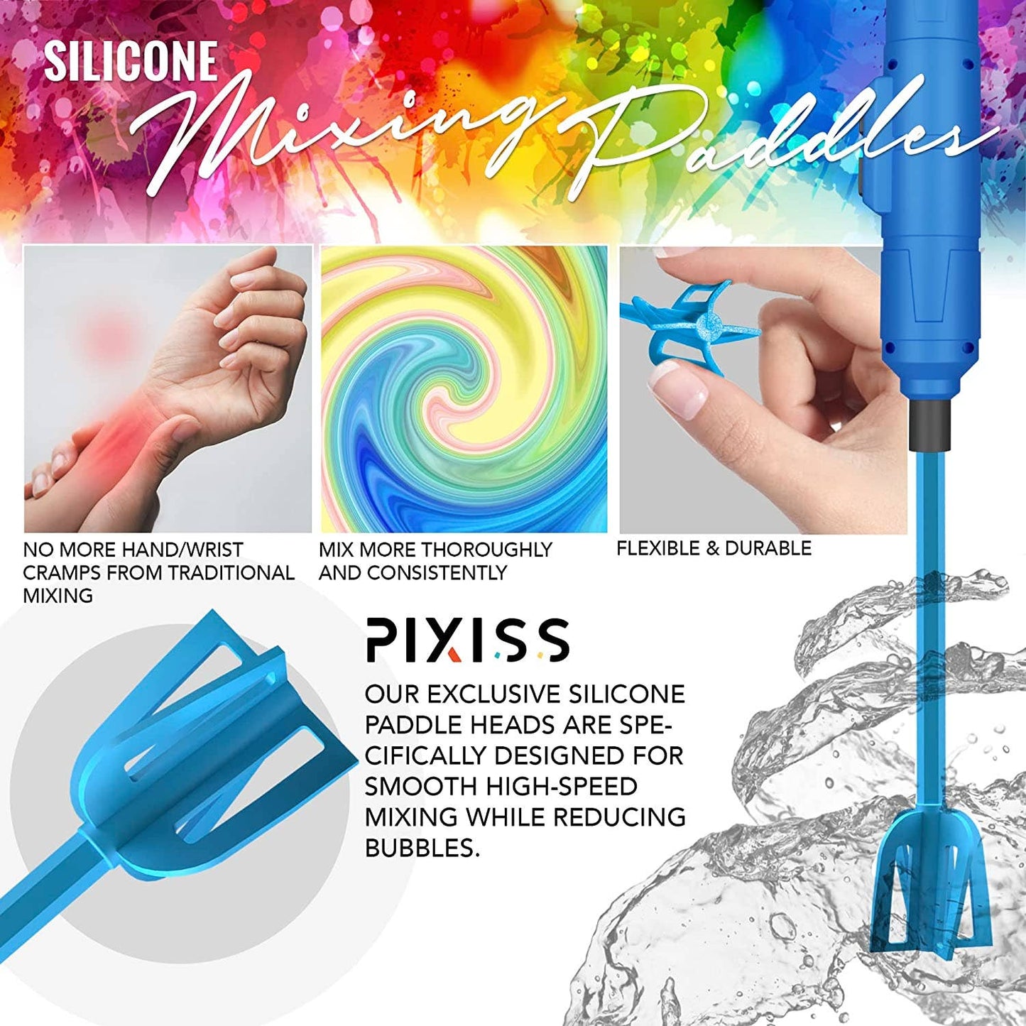 PIXISS Multi-Purpose Mixing Paddles Silicone