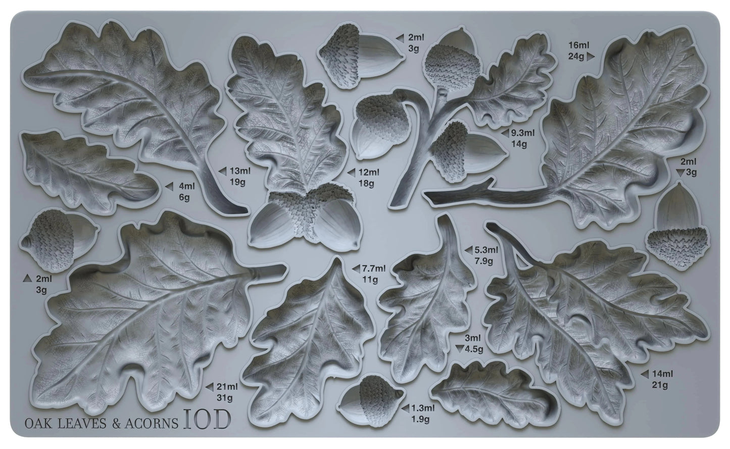 Oak Leaves & Acorns IOD Mould