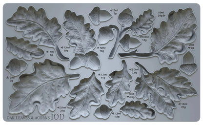 Oak Leaves & Acorns IOD Mould