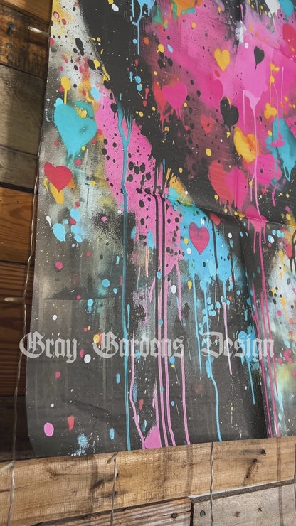 Graffiti Heart Decoupage Tissue Paper