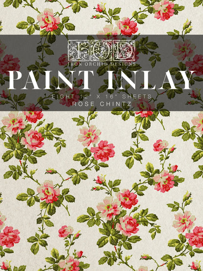 Rose Chintz IOD Paint Inlay Pad